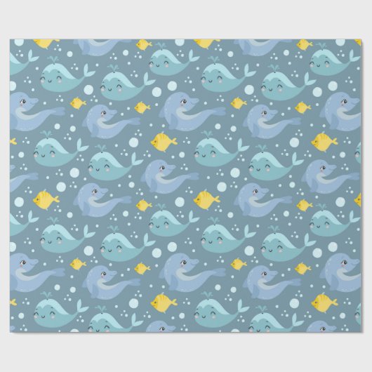 Whale Geschenkpapier (Flach)