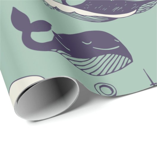Whale Geschenkpapier (Rolleneckpunkt)