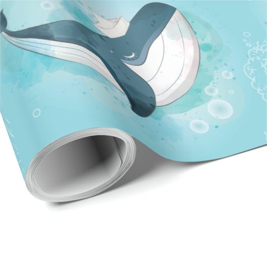 Whale Geschenkpapier (Rolleneckpunkt)