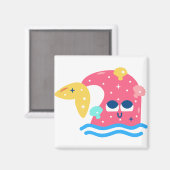 Whale-Geschichte Magnet (Vorderseite/Rückseite)