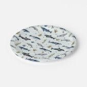 Whale-Geschichte Pappteller (Schrägansicht)