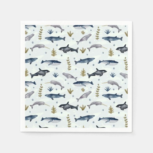 Whale-Geschichte Serviette (Vorderseite)