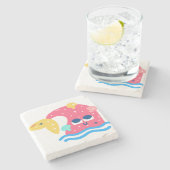 Whale-Geschichte Steinuntersetzer (Seitenansicht)