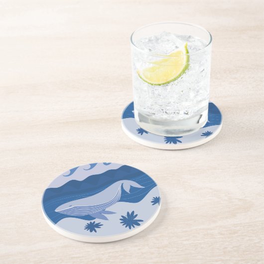 Whale Getränkeuntersetzer (Seite)