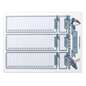 Whale Goal Planner Benutzerdefinierter Notepad Notizblock (Vorderseite)