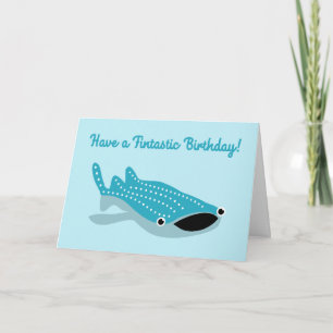 Whale Hai haben einen schönen Geburtstag Karte