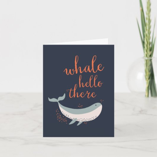 Whale Hello Dankeskarte (Vorderseite)