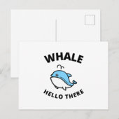 Whale hello dort ankündigungspostkarte (Vorne/Hinten)