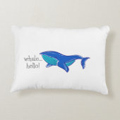Whale Hello Funny Accent Pillow Dekokissen (Rückseite)