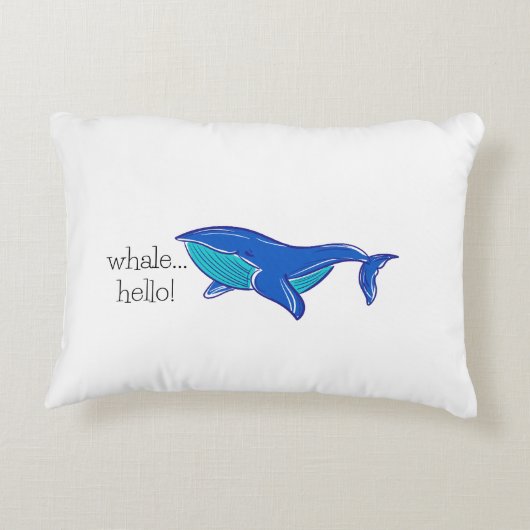 Whale Hello Funny Accent Pillow Dekokissen (Rückseite)