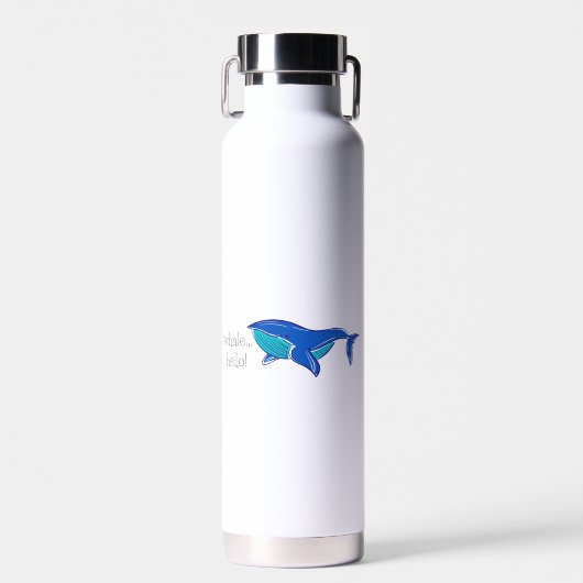 Whale Hello Personalisiert Water Flasche (Vorne)