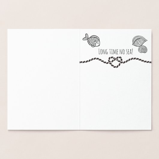 Whale Hello There Funny Nautical Pub Jeder Anlass Folienkarte (Innenseite)