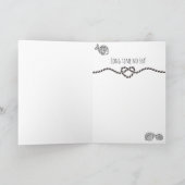 Whale Hello There | Funny Watercolor Wasserfarbene Karte (Innenseite)