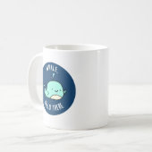 Whale Hello There Funny Whale Pun Kaffeetasse (Vorderseite Links)
