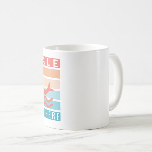 Whale Hello There - Funny Witty Whale Lover Kaffeetasse (VorderseiteRechts)