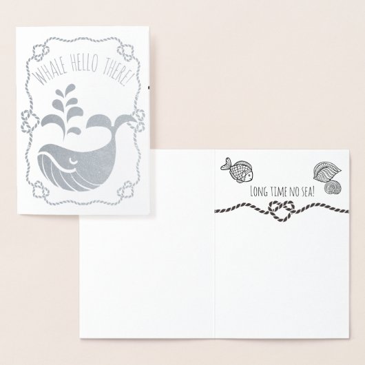 Whale Hello There | Lange Zeit keine See | Funny P Folienkarte (Anzeige)