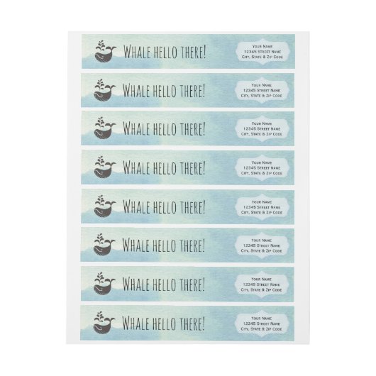 Whale Hello There Nautical Pub | RÜCKSENDEADRESSE (Bogen)