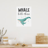Whale Hello There Niedlich Kinderzimmer and Kids R Poster (Küche)