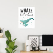 Whale Hello There Niedlich Kinderzimmer and Kids R Poster (Heimbüro)