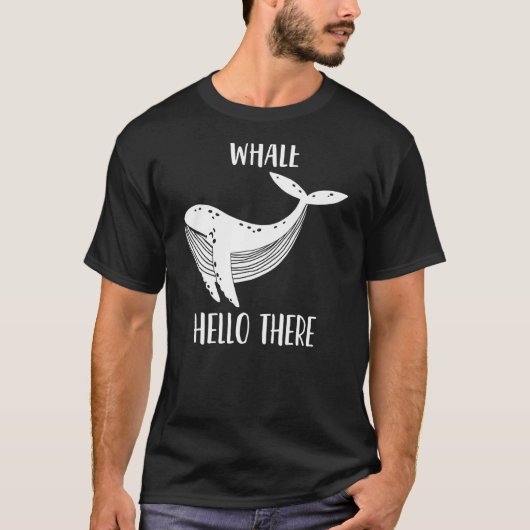 Whale Hello There Niedlich Whale Pub T-Shirt (Vorderseite)