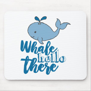 Whale Hello There Whale Cartoon Niedlich Baby Whal Mousepad