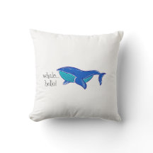 Whale Hello Throw Pillow