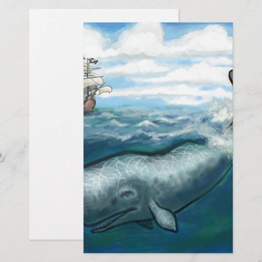 Whale Ho Briefpapier (Vorne/Hinten)