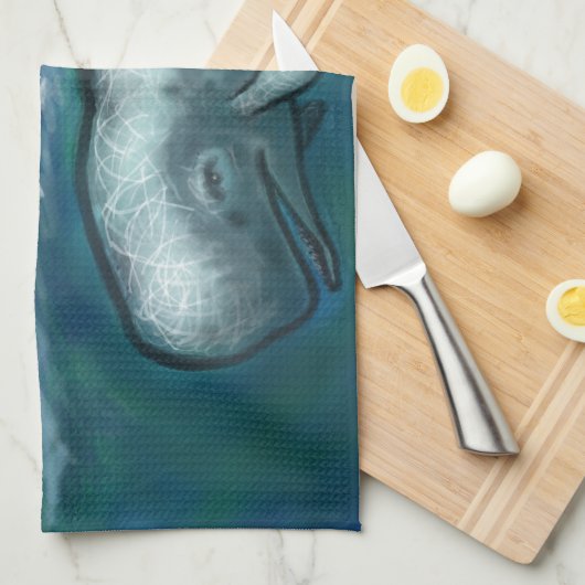 Whale Ho Geschirrtuch (Viertel Falte)