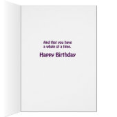 Whale Hot Pink Niedliche Geburtstag (Innen (Rechts))