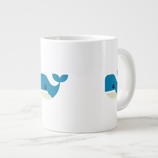 Whale, Humpback, Mammal Jumbo-Tasse (Vorderseite Rechts)