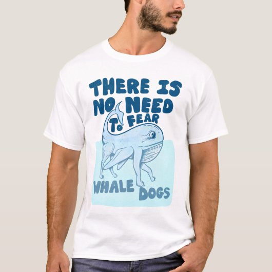 Whale Hund lustige Kreatur T-Shirt (Vorderseite)