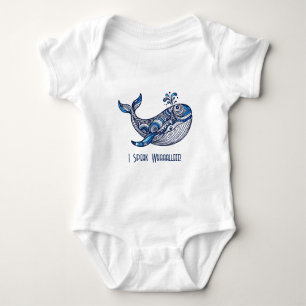 Whale: Ich spreche Whaaalleee! Baby Bodysuit Strampler