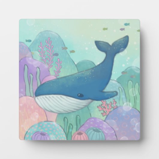 Whale Illustration Fotoplatte (Vorderseite)