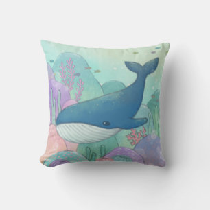 Whale Illustration Kissen
