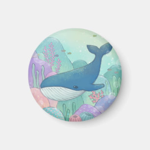 Whale Illustration Magnet
