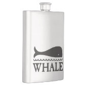 Whale-Illustration mit Text Flachmann (Rechts)