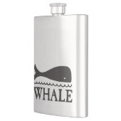Whale-Illustration mit Text Flachmann (Links)
