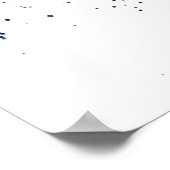 Whale in Blauem Poster (Ecke)