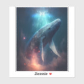Whale in der Sky Fantasy Art Aufkleber (Blatt)