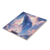 Whale in der Sky Fantasy Art Fliese (Seite)
