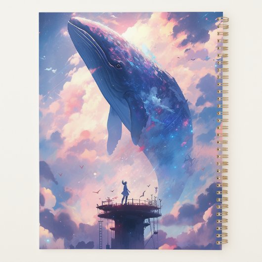 Whale in der Sky Fantasy Art Planer (Rückseite)