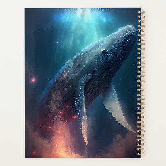 Whale in der Sky Fantasy Art Planer (Rückseite)