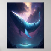 Whale in der Sky Fantasy Art Poster (Vorne)