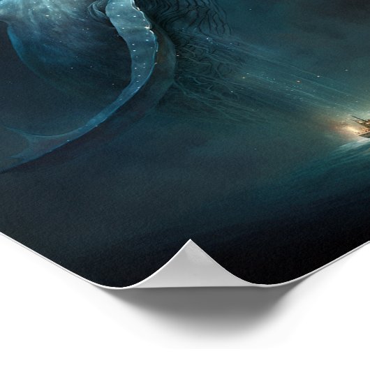 Whale in der Sky Fantasy Art Poster (Ecke)