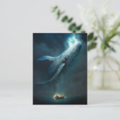Whale in der Sky Fantasy Art Postkarte (Stehend Vorderseite)
