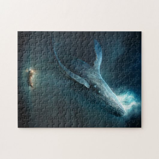 Whale in der Sky Fantasy Art Puzzle (Horizontal)