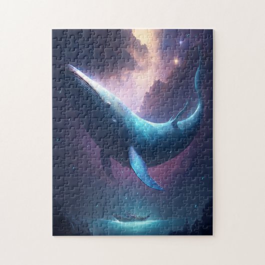 Whale in der Sky Fantasy Art Puzzle (Vertikal)