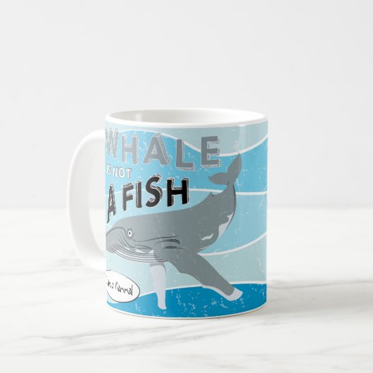 Whale is not a fish kaffeetasse (Vorderseite Links)