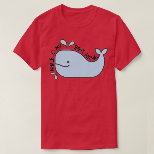 Whale ist mein Geist Tier T-Shirt (Design vorne)