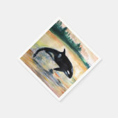 Whale Jumping Orca Standard Cocktail Papier Napkin Serviette (Ecke)